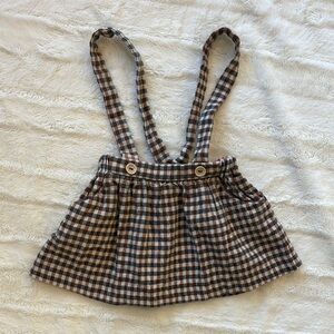 Zara baby girl 12-18 month Plaid Suspender Skirt